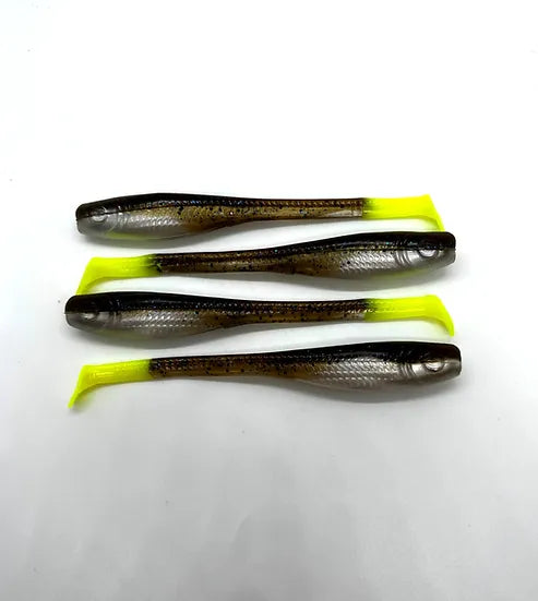 Down South Lures Super Model Plum Chartreuse